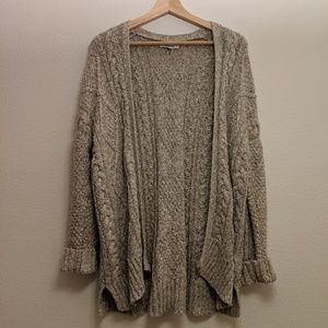 [Madewell] Taupe Chunky Knit Cardigan - Small